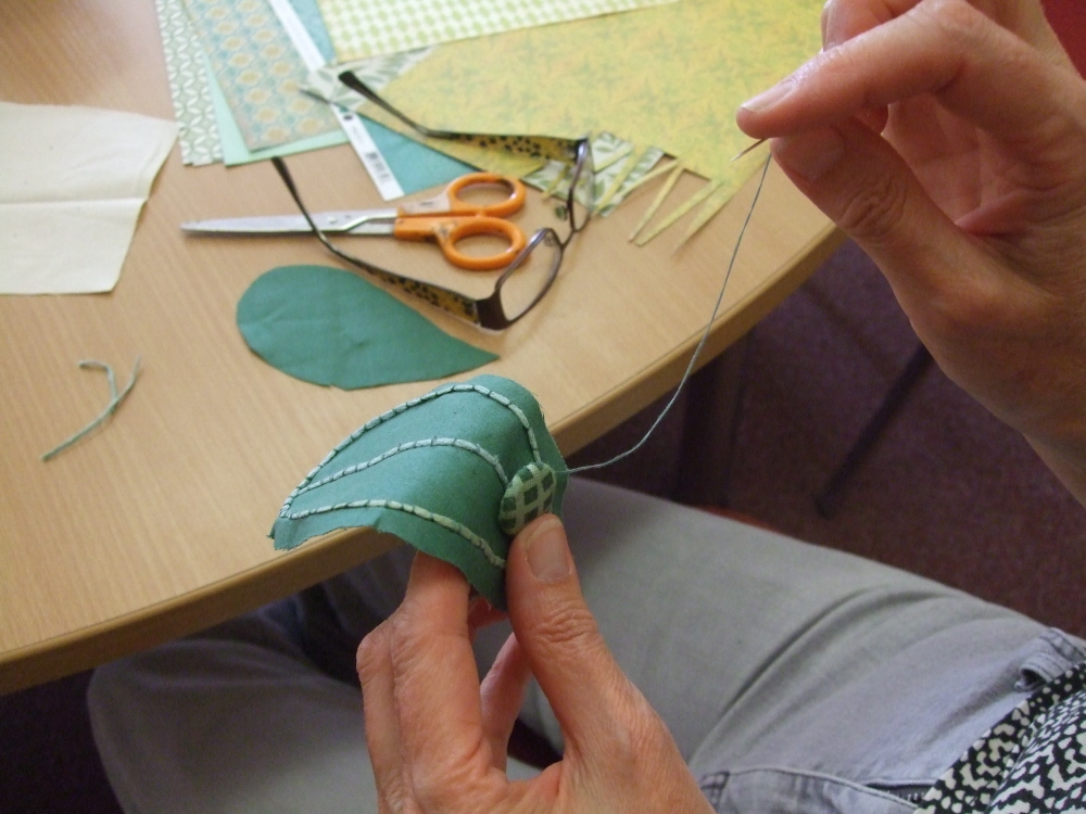 Textiles with the Women's aid centre