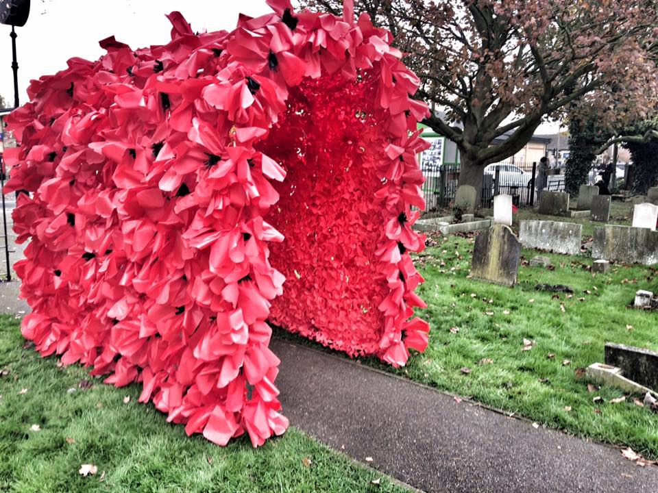 Poppy Tunnel for Remembrance Weekend