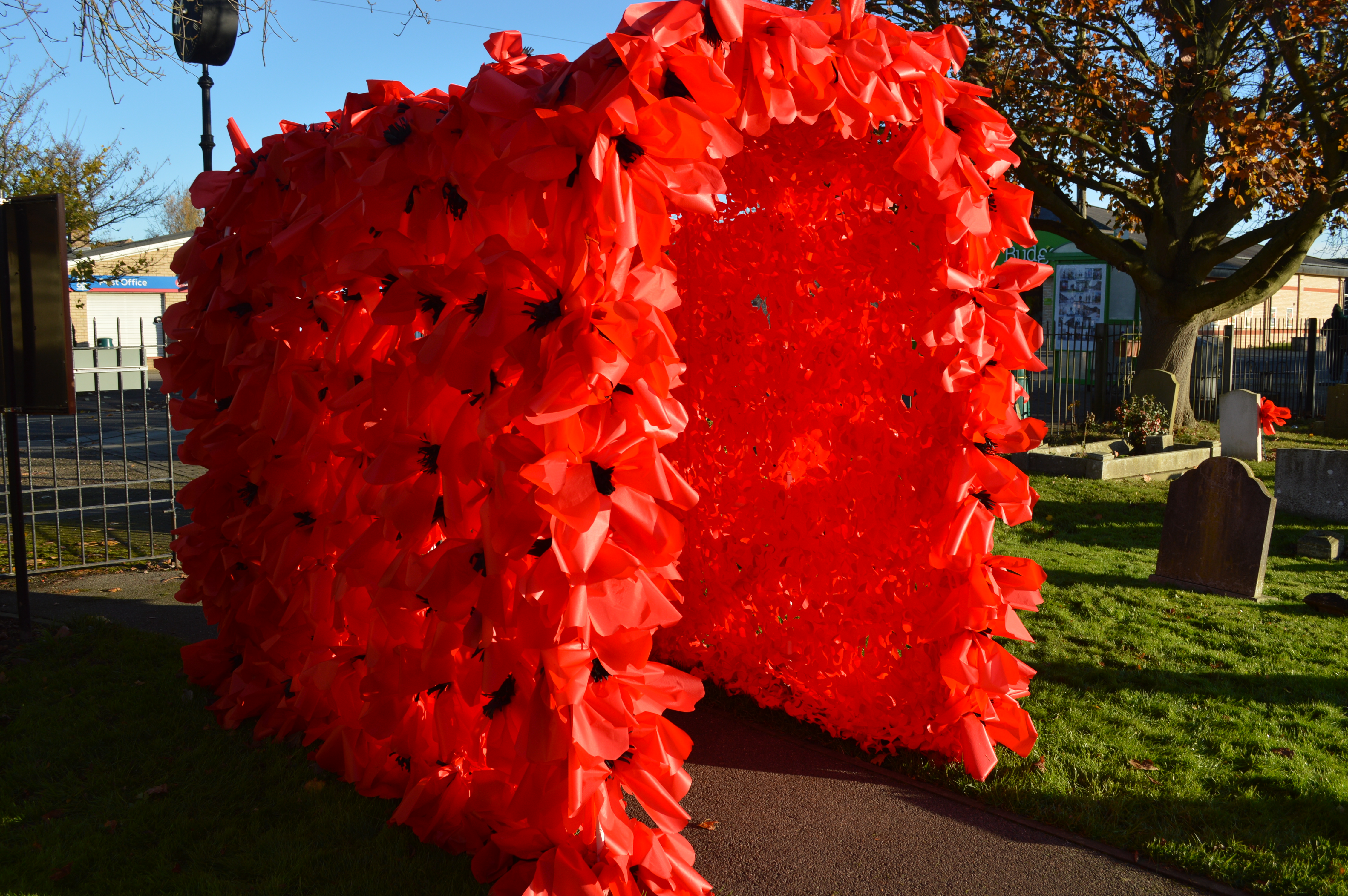Poppy Tunnel for Remembrance weekend