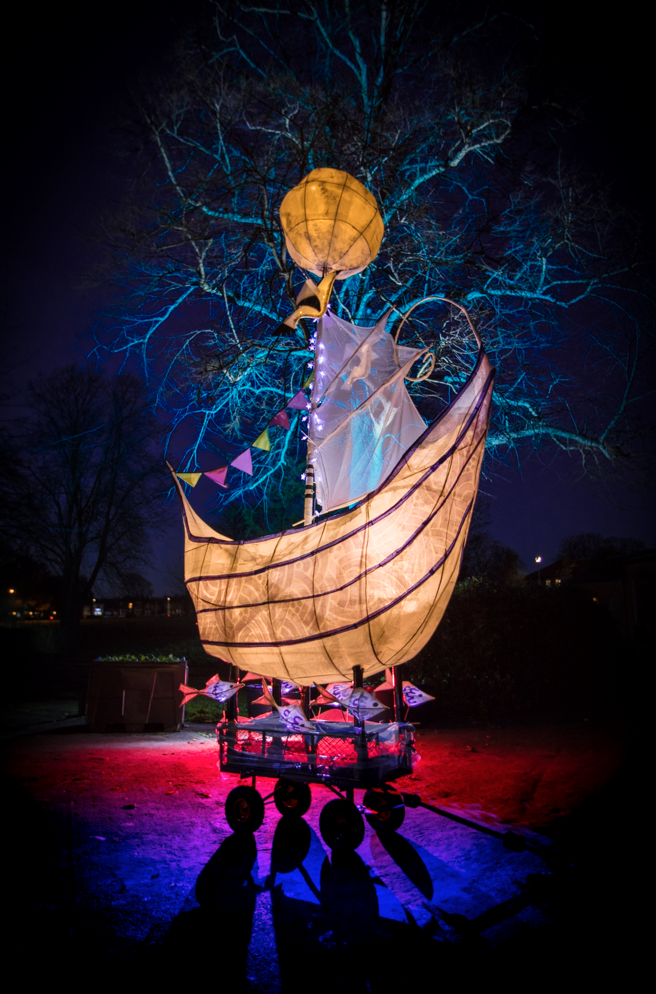 Boat of hope and dreams made for Illuminate 2017 photo credit Steve Hatton