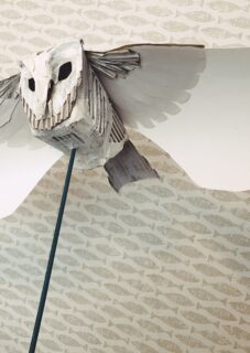 Paper owl puppet